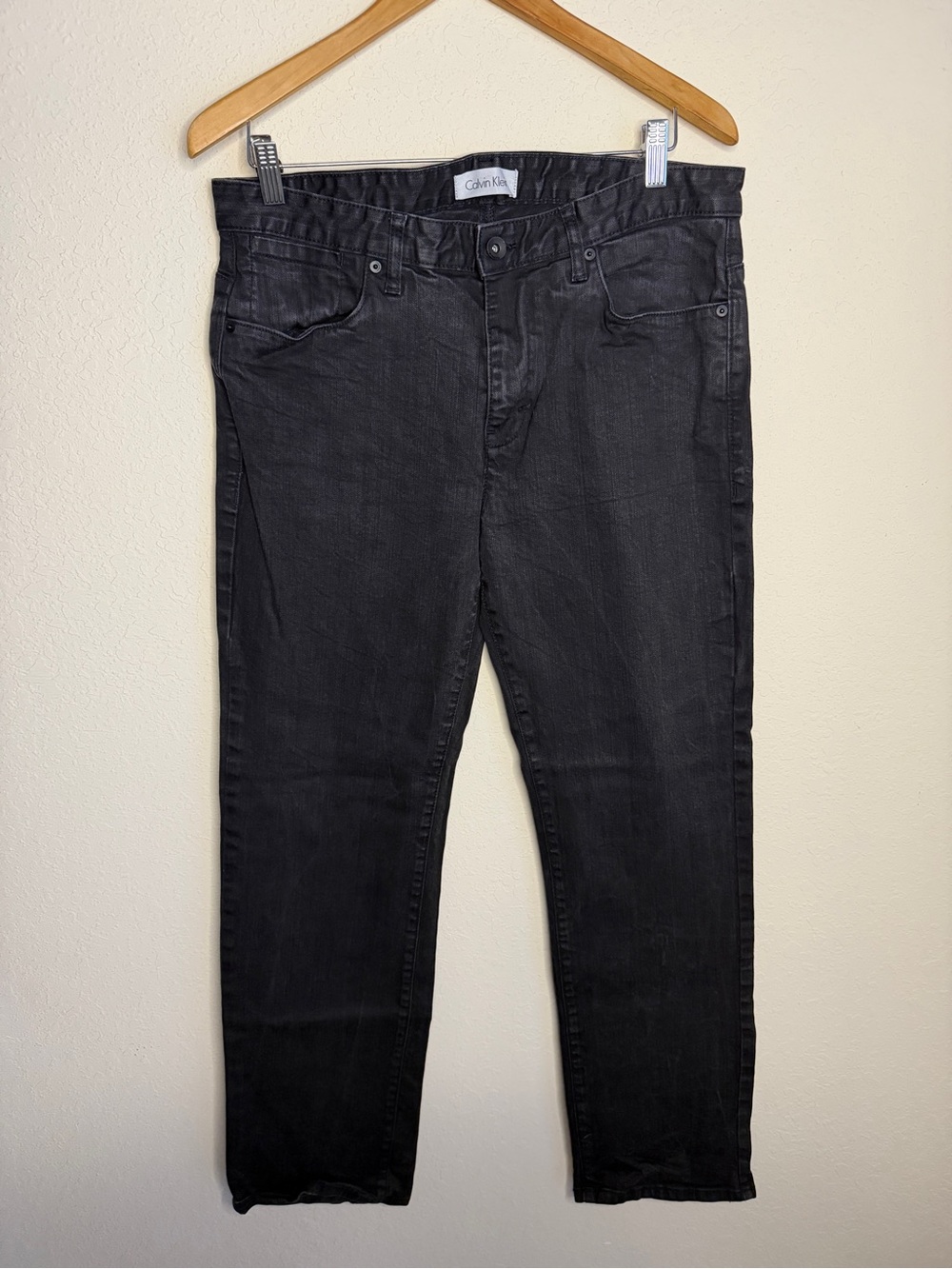 Calvin Klein Men's Straight Jeans in Black